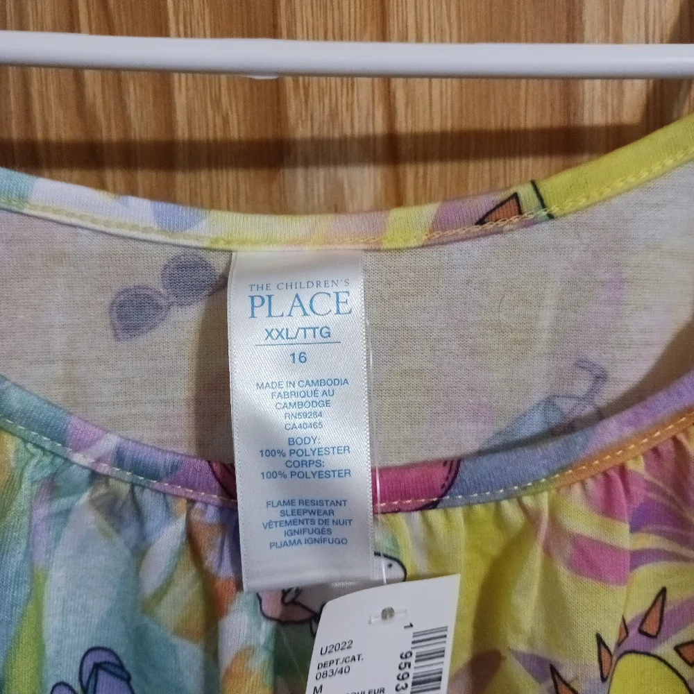 The Children's Place Unicorn Tank Top Girl's Size 16/ XXL-NWT